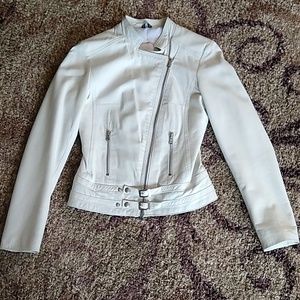 A. Raspini leather jacket made in Florence, Italy